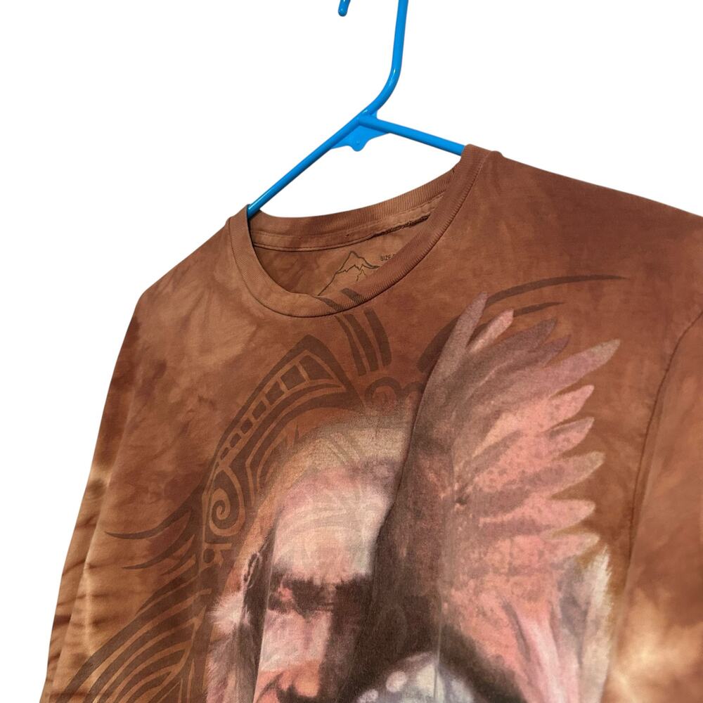 The Mountain Evolution Native American Indian AOP Shirt Sz Medium Long Sleeve - Picture 8 of 16